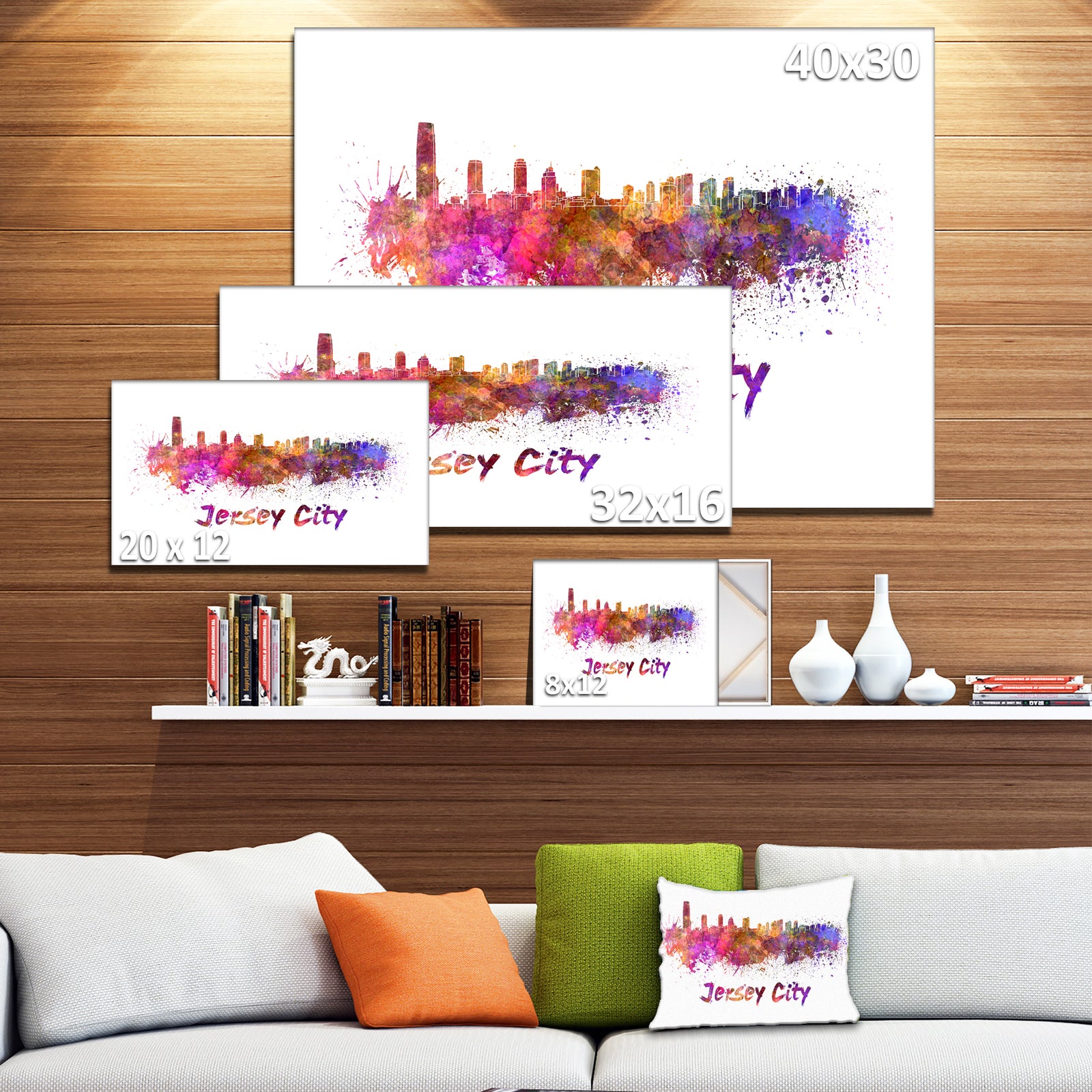 Jersey City Skyline - Cityscape Canvas Artwork Print