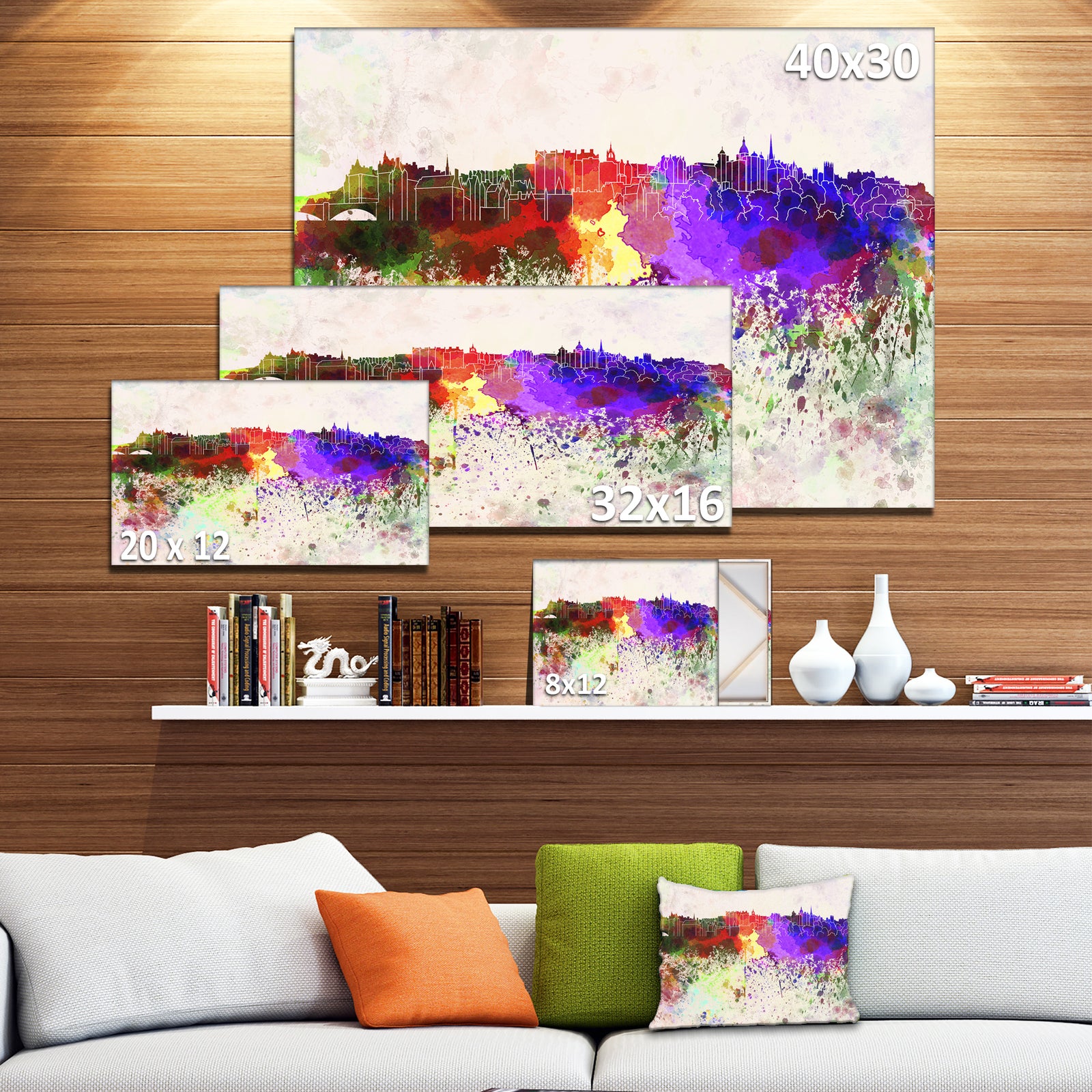 Edinburgh Skyline - Cityscape Canvas Artwork Print