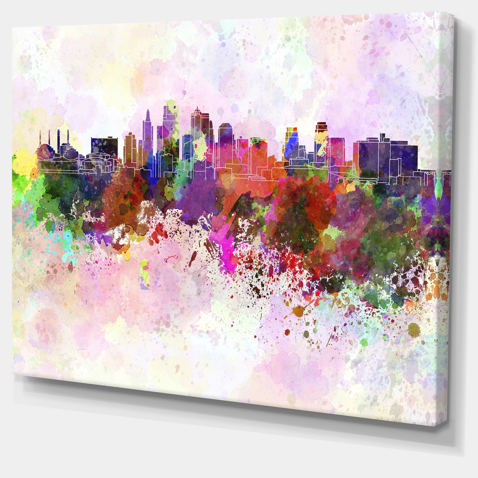 Kansas City Skyline - Cityscape Canvas Artwork Print