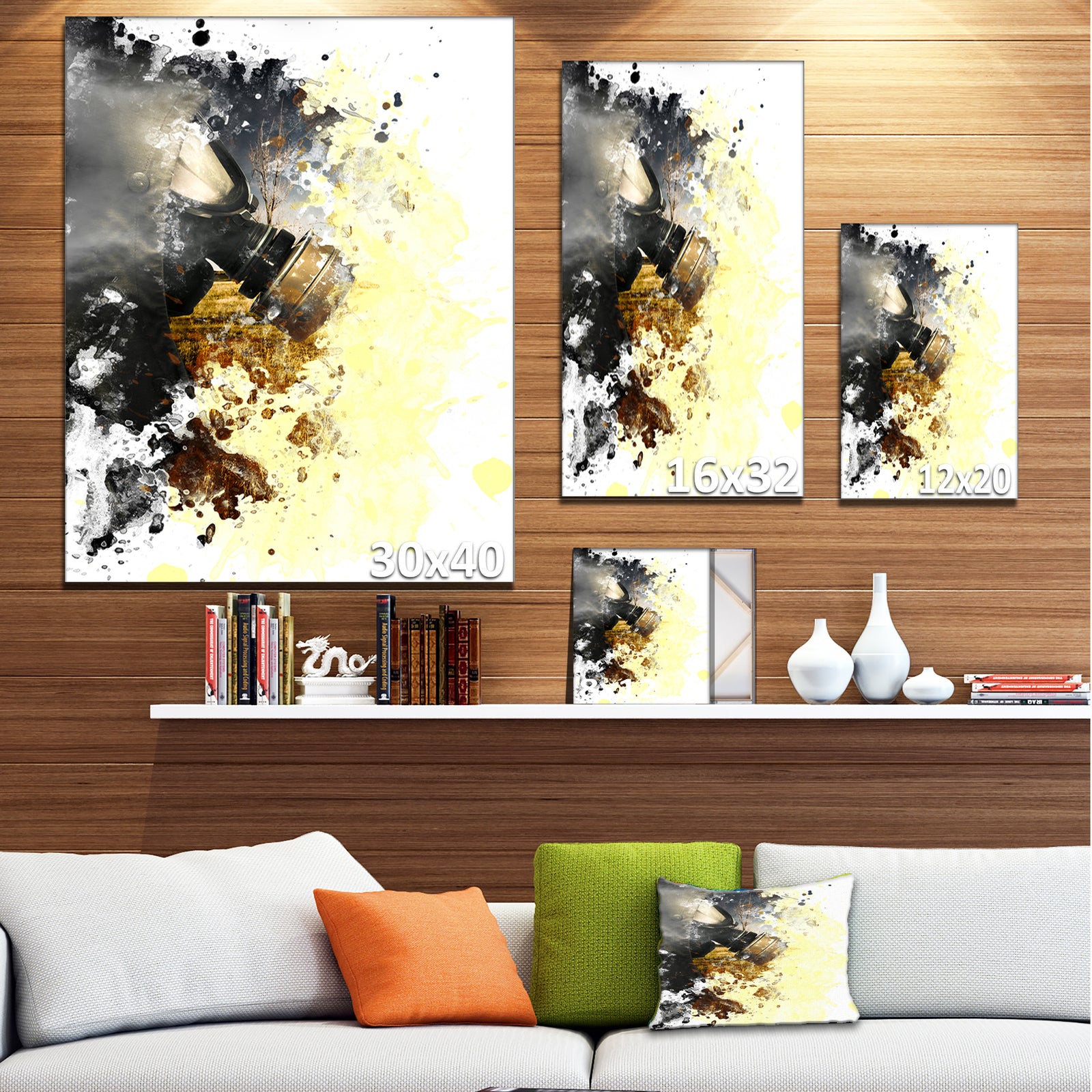Disaster of War and Gas - Digital Abstract Canvas Art Print