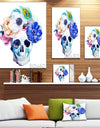 Anemones and Scull - Floral Digital Canvas Art Print