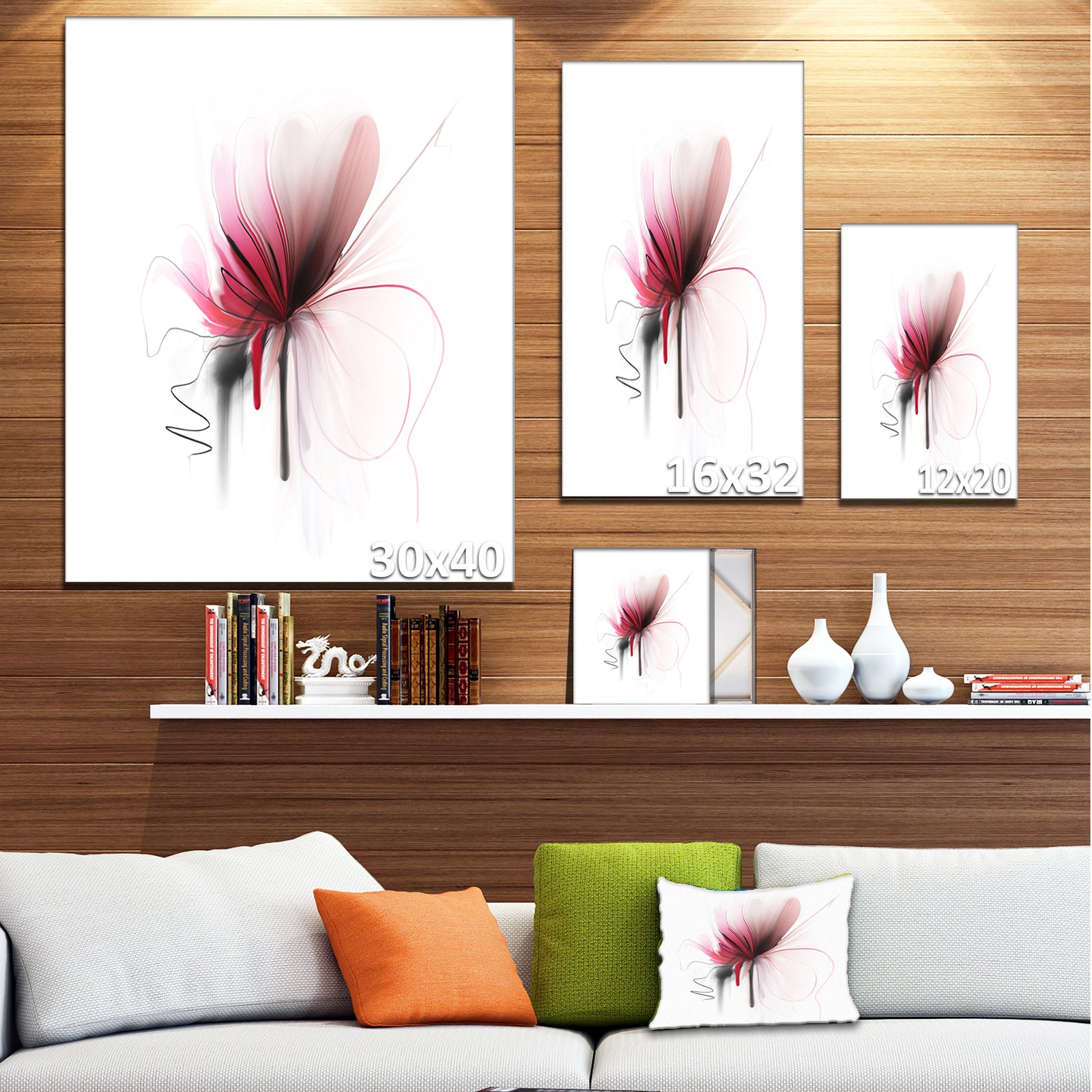 Abstract Flower - Floral Canvas Art Print