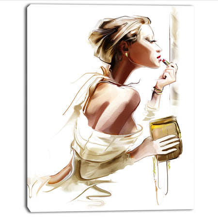 Fashion Woman - Abstract Portrait Canvas Print