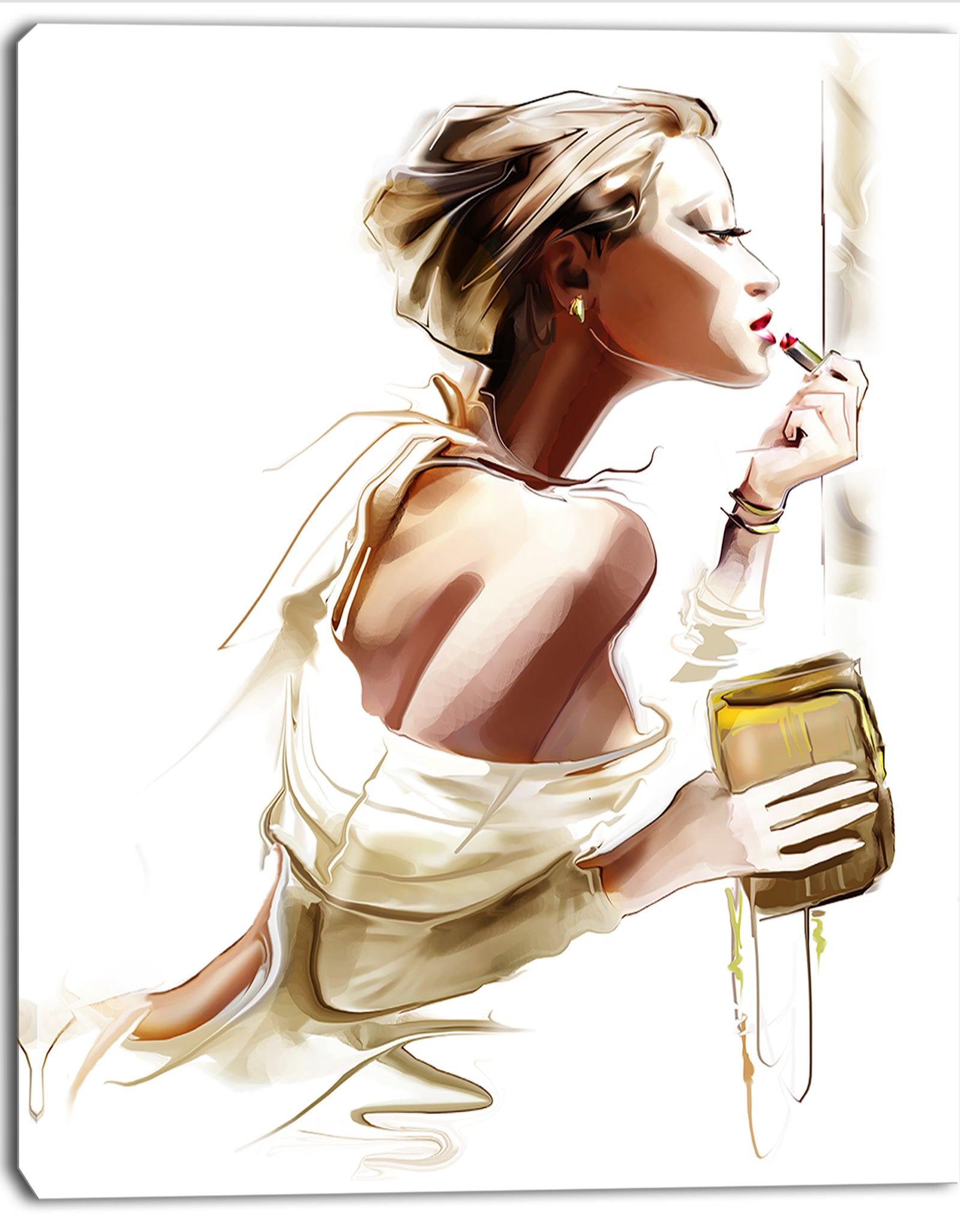 Fashion Woman - Abstract Portrait Canvas Print