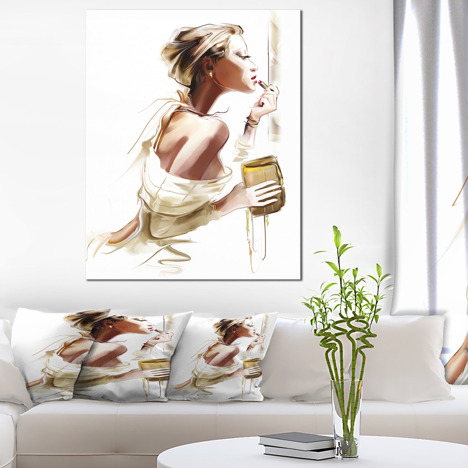 Fashion Woman - Abstract Portrait Canvas Print