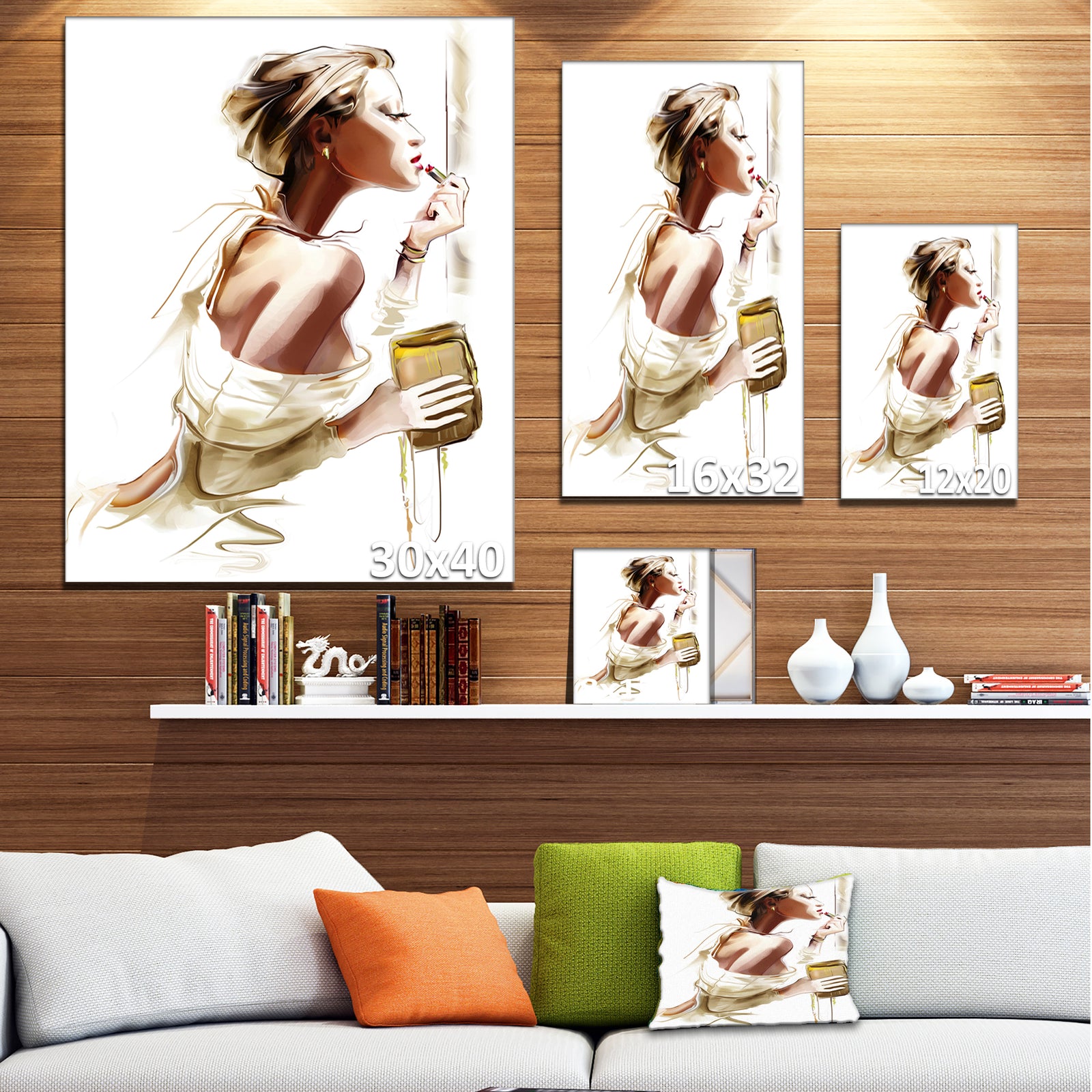 Fashion Woman - Abstract Portrait Canvas Print
