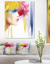 Girl with Colorful Hair - Portrait Contemporary Artwork