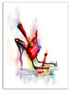 Red High Heel Shoe - Digital Canvas Art Print