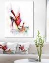 Red High Heel Shoe - Digital Canvas Art Print