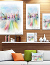 Silhouette of Big City - Digital Cityscape Canvas Art Print