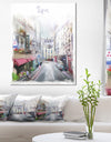 Paris Illustration - Cityscape Digital Canvas Art Print