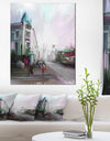 City Street - Cityscape Canvas Artwork Print