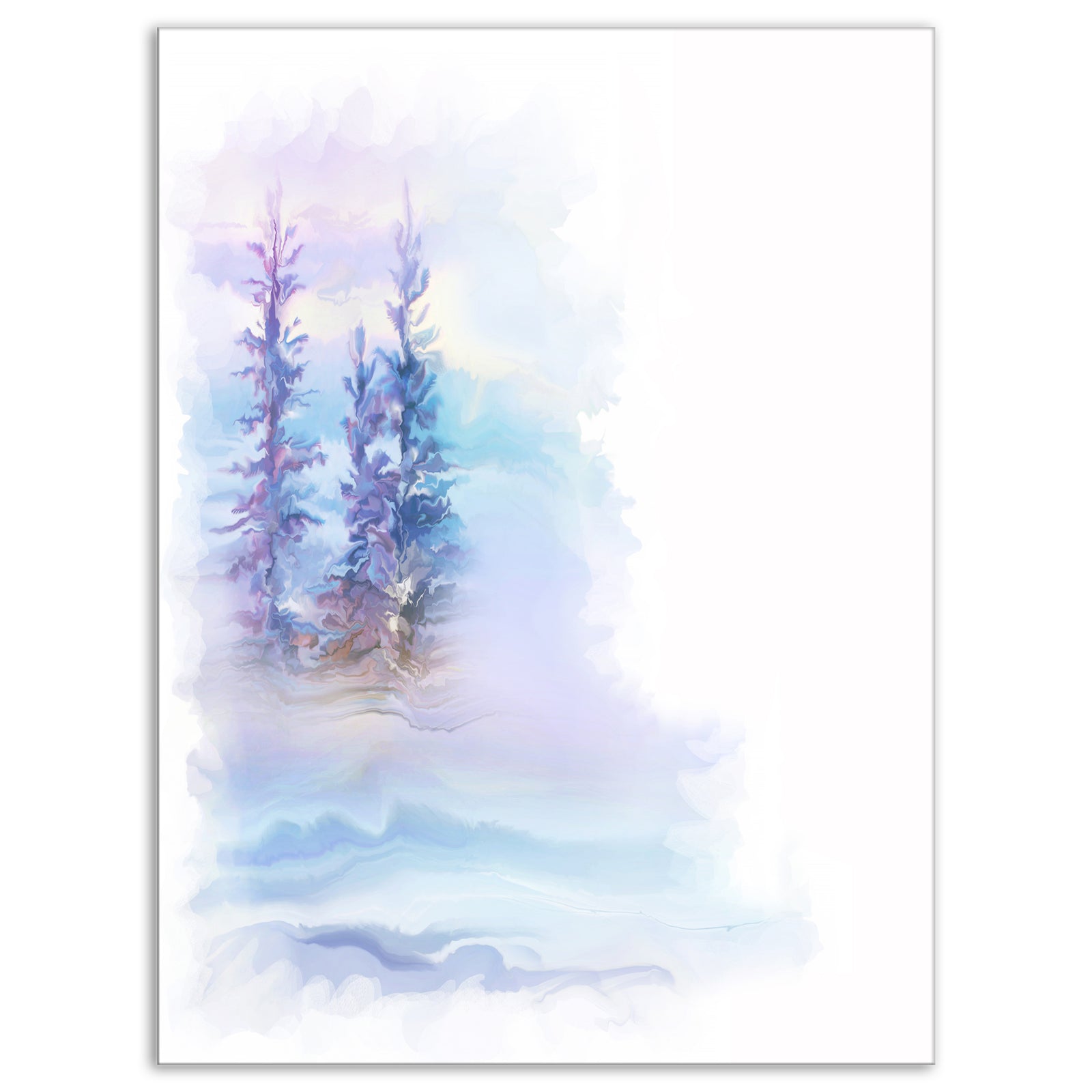 Watercolor Trees - Landscape Canvas Art Print