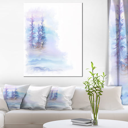 Watercolor Trees - Landscape Canvas Art Print