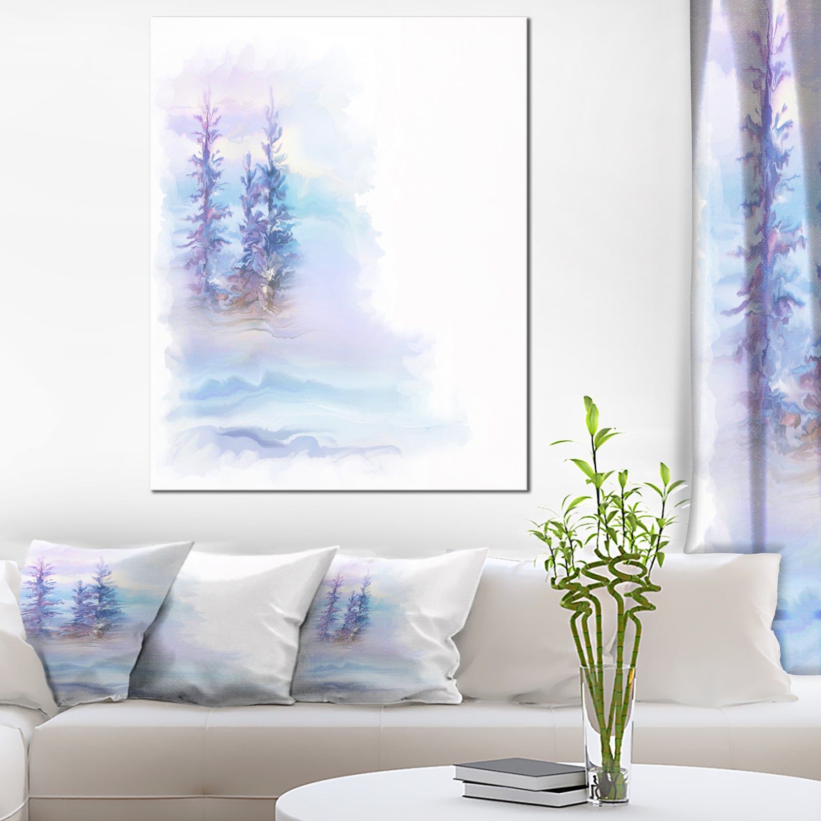 Watercolor Trees - Landscape Canvas Art Print