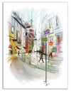Colorful Illustration of City - Cityscape Canvas Print