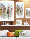 Colorful Illustration of City - Cityscape Canvas Print