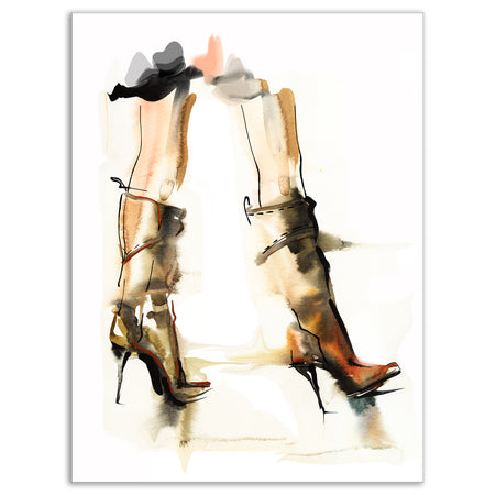 High Heel Shoes - Digital Canvas Art Print