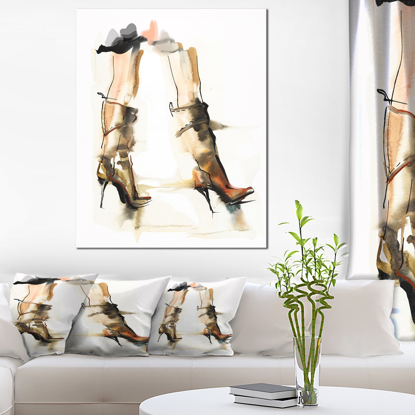 High Heel Shoes - Digital Canvas Art Print