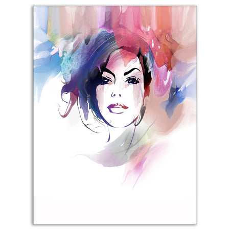 Beautiful Girl Portrait - Digital Portrait Art on Canvas