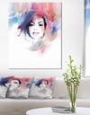 Beautiful Girl Portrait - Digital Portrait Art on Canvas