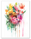 Watercolor Floral Illustration - Floral Canvas Art Print