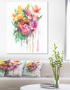 Watercolor Floral Illustration - Floral Canvas Art Print