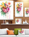 Watercolor Floral Illustration - Floral Canvas Art Print