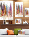 Road in City Illustration Art - Cityscape Canvas Art Print