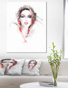 Stylish Woman - Digital Portrait Canvas Art Print