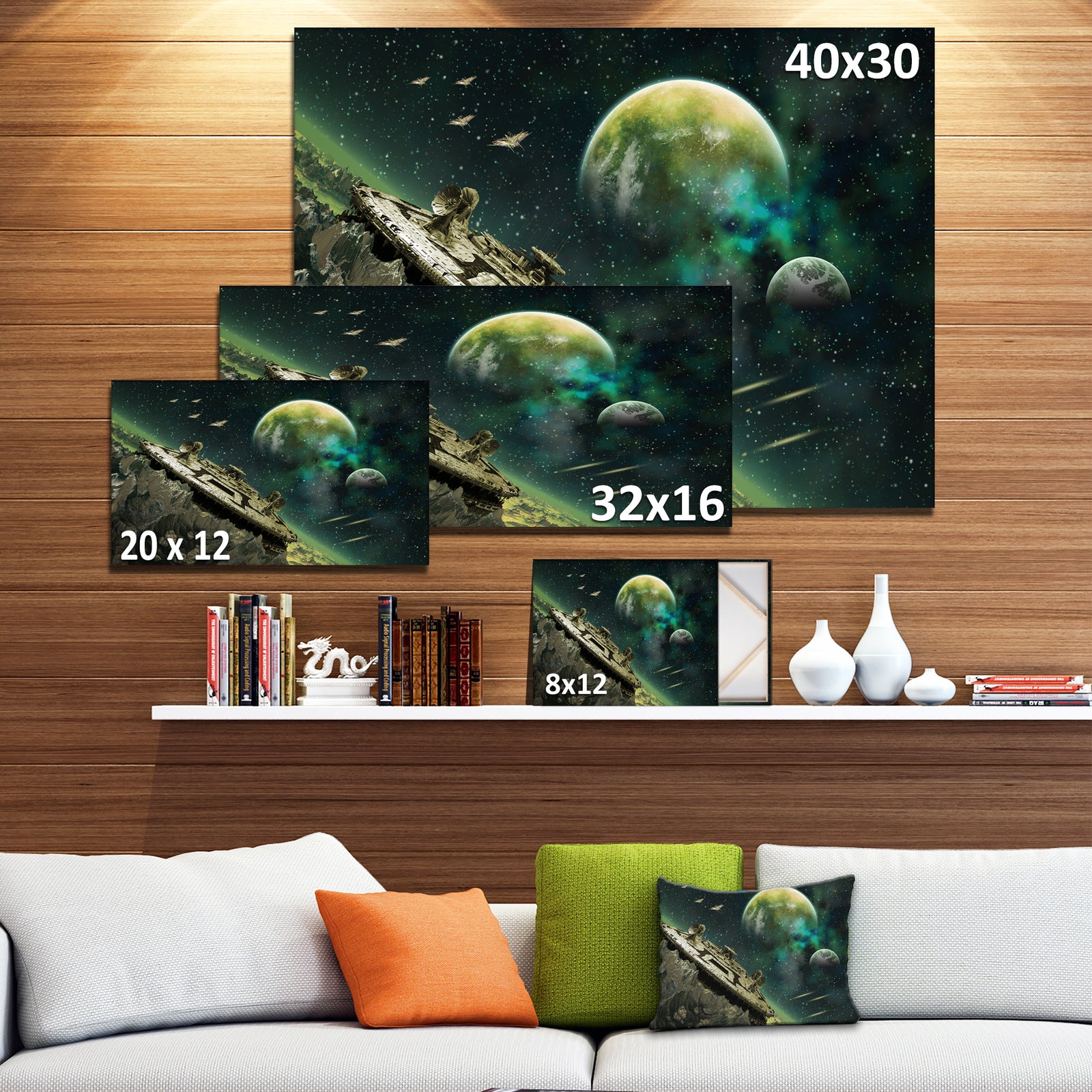 Alien Planet Digital Artwork Print on Canvas