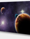 Planets in Deep Dark Space Contemporary Artwork