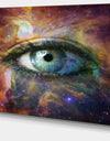 Human Eye Looking in Universe - Contemporary Canvas Art Print