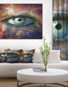 Human Eye Looking in Universe - Contemporary Canvas Art Print