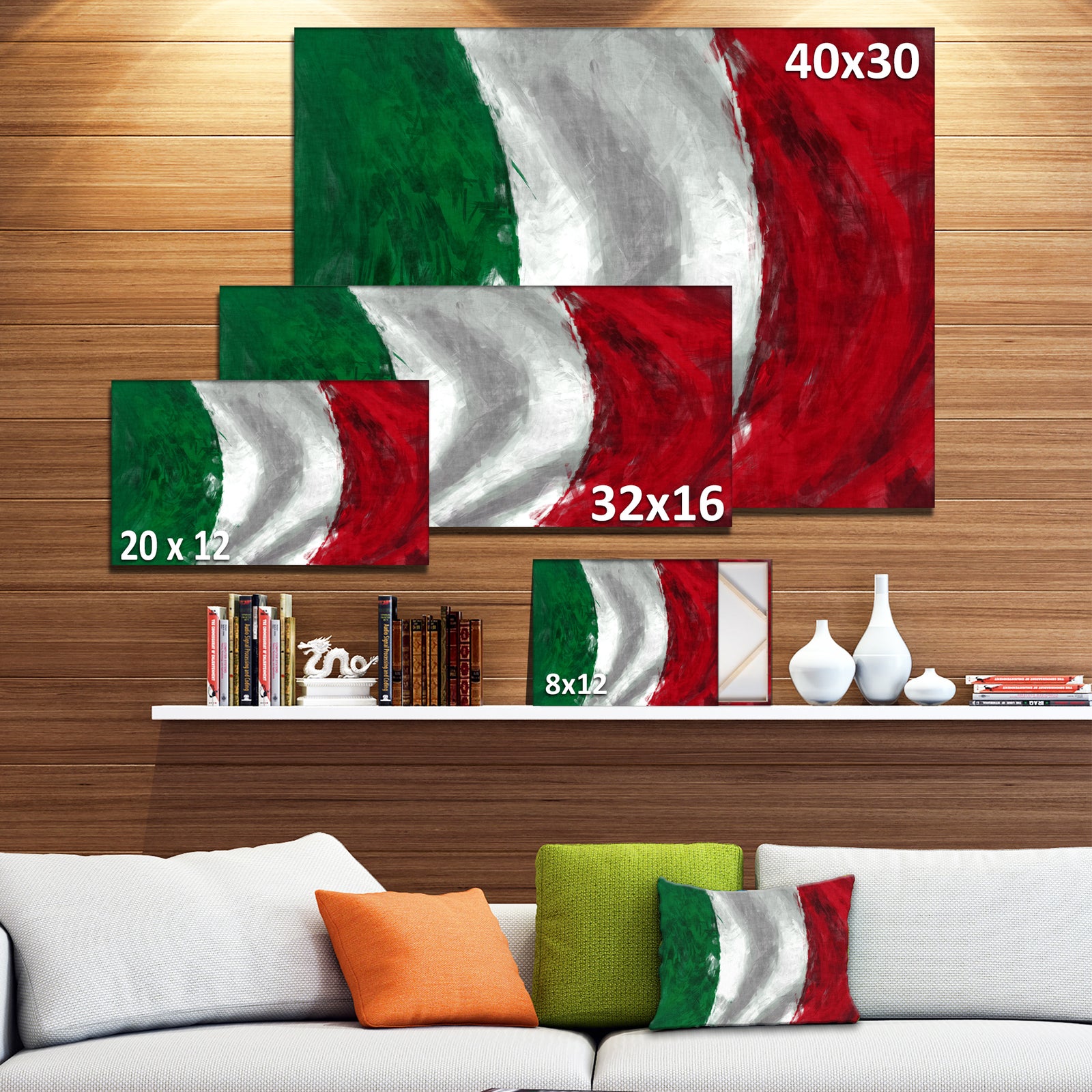 Italy Flag - Contemporary Canvas Art Print