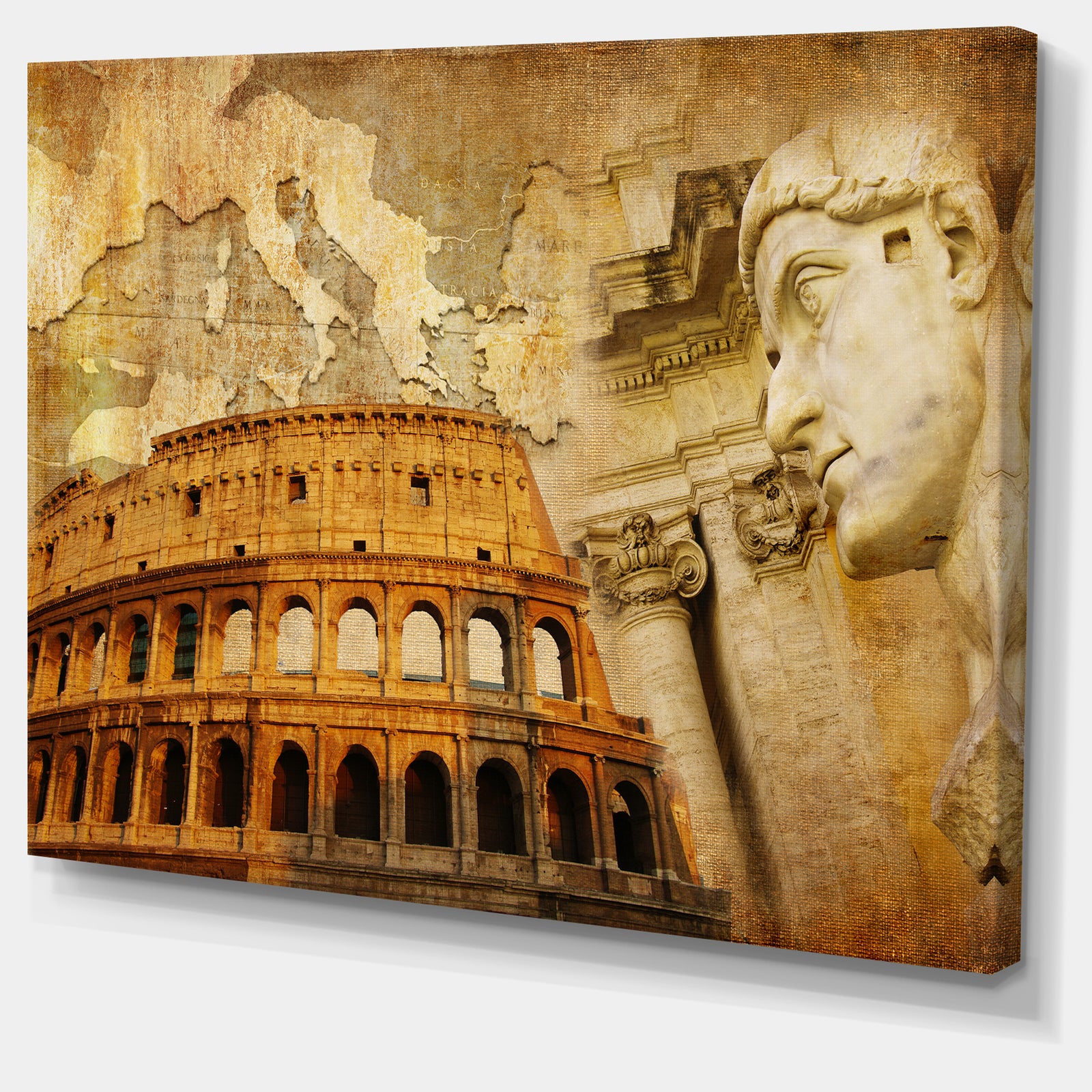 Great Roman Empire - Digital Art Collage Canvas Art