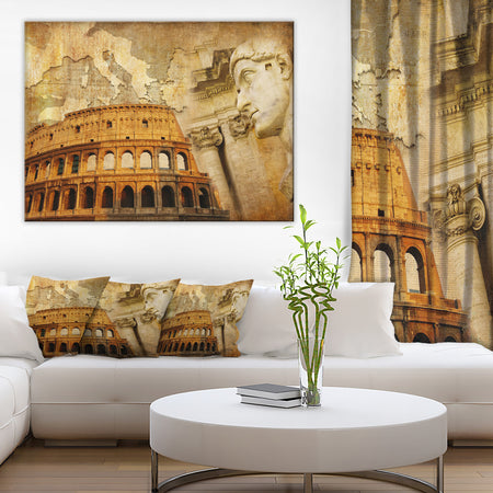 Great Roman Empire - Digital Art Collage Canvas Art