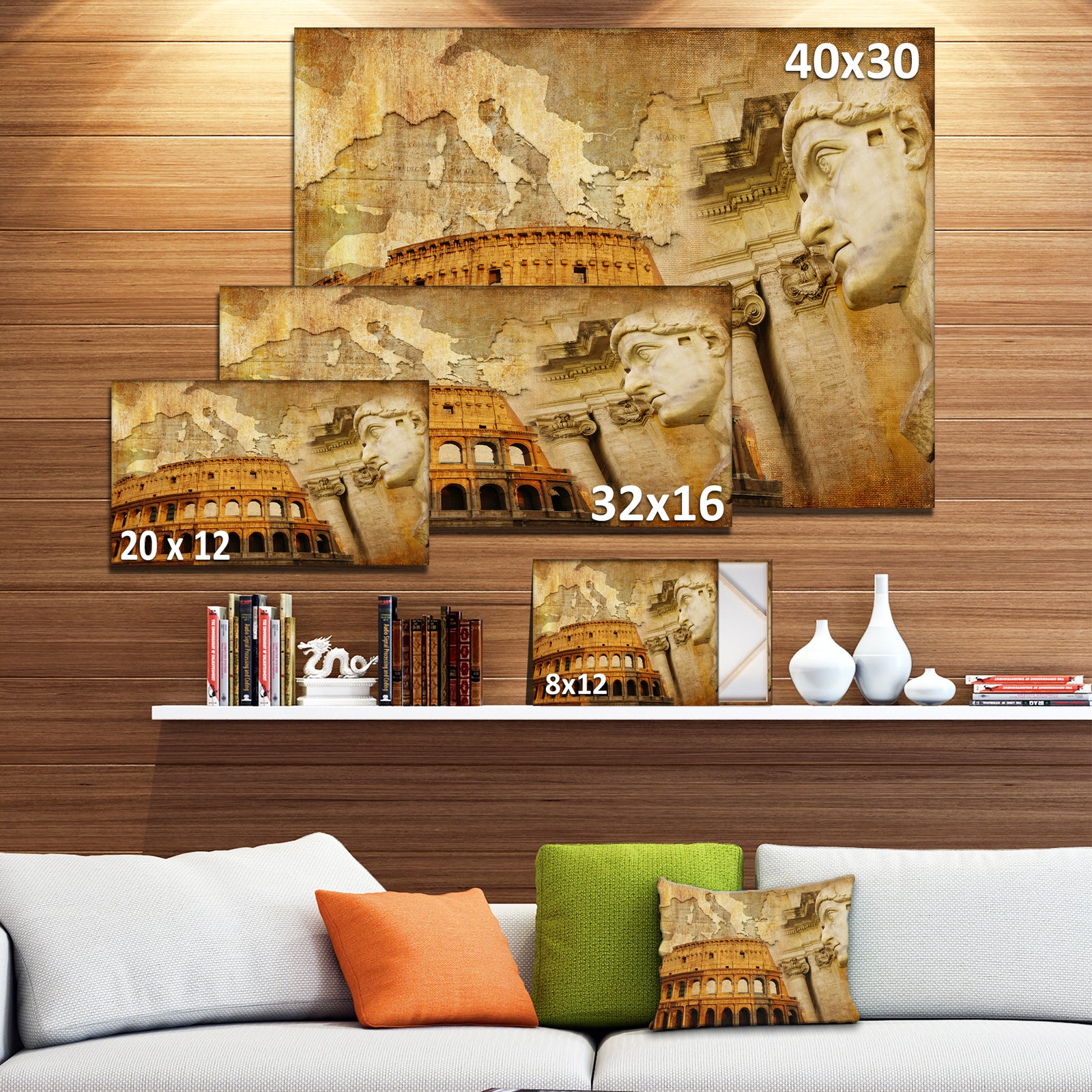 Great Roman Empire - Digital Art Collage Canvas Art