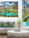 Mountain Lake and Blue Sky Photo Canvas Art Print