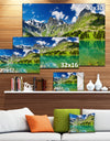 Bright Day Mountain Lake Photography Canvas Art Print