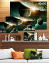 Space Planet Illustration Contemporary Canvas Art Print