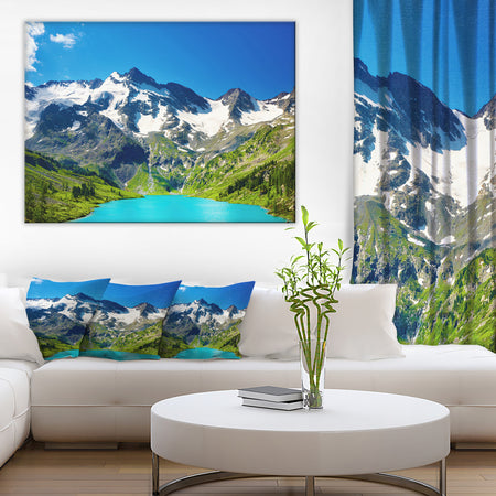 Green Mountain Lake Photography Canvas Art Print