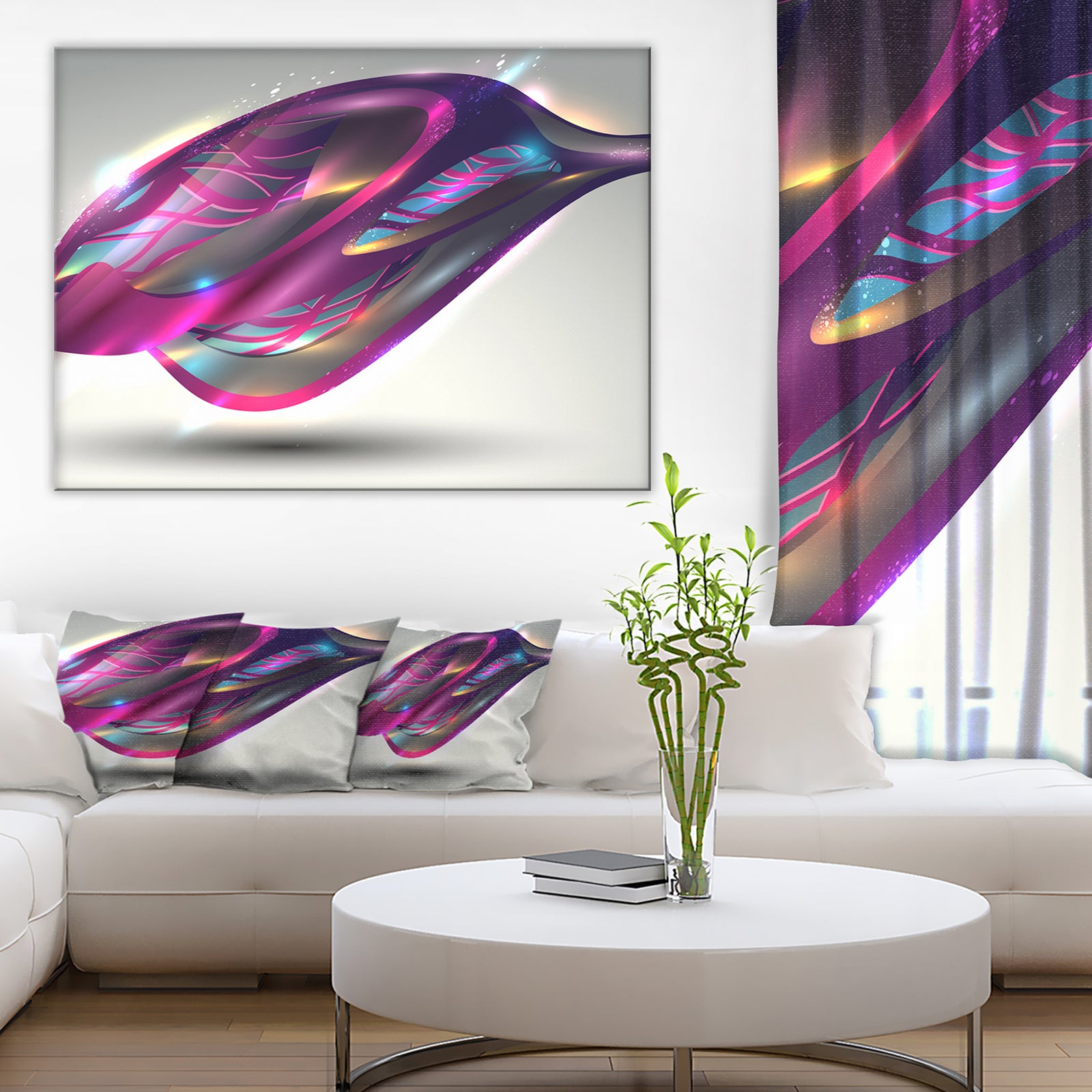 Purple Associative Illustration - Contemporary Art Canvas Print