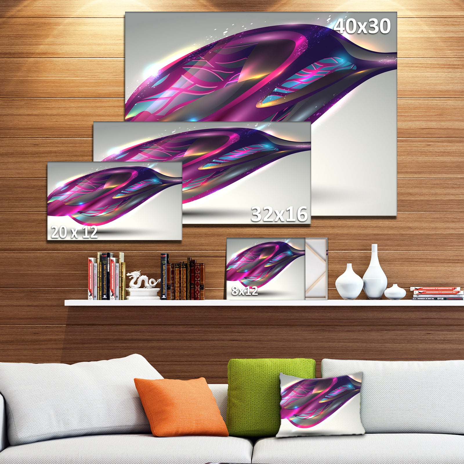 Purple Associative Illustration - Contemporary Art Canvas Print