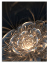 Fractal Flower with Golden Rays - Floral Canvas Art Print