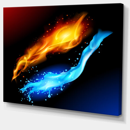 Fire and Water - Contemporary Art Canvas Print