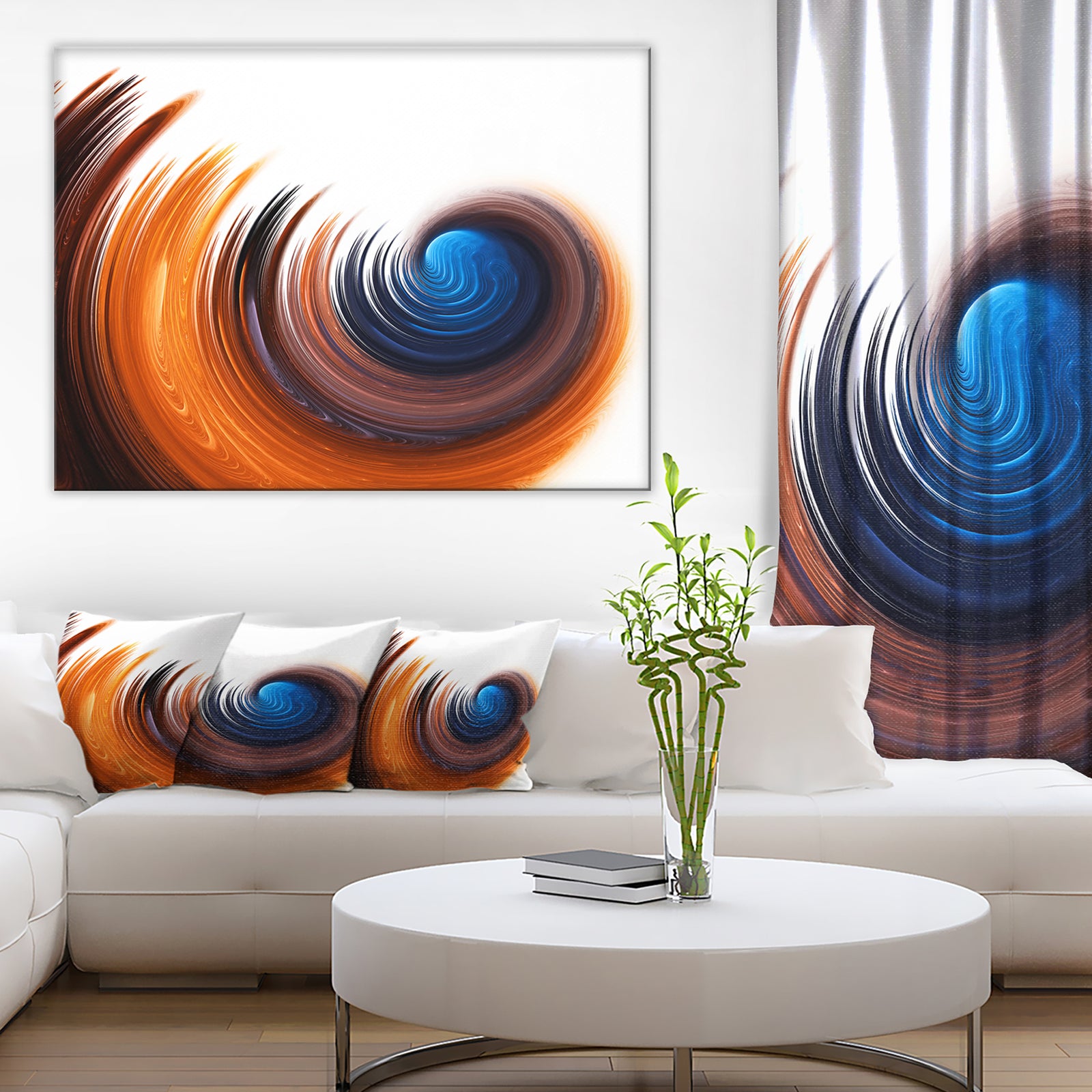 Elegant Spiral Design - Digital Canvas Art Print