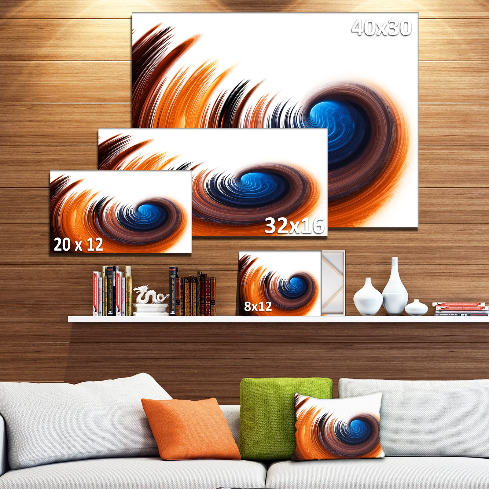 Elegant Spiral Design - Digital Canvas Art Print