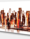Brown City Skyline - Cityscape Canvas Art Print