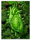 Green Healthy Heart - Contemporary Artwork